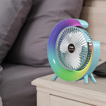 Mini Ventilador Portátil com Iluminação LED